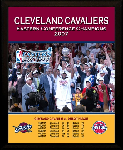 CLEVELAND CAVALIERS CAVS 2007 Eastern Conference Champs LeBron James 8x10 Plaque Cover