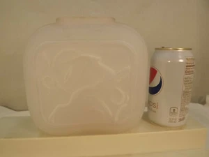 ART DECO QUADRATISCHE VASE GLAS GAZELLE FROST/SATIN ROSA Hart 2 Fund Tschechisch/Lalique ? - Bild 1 von 11