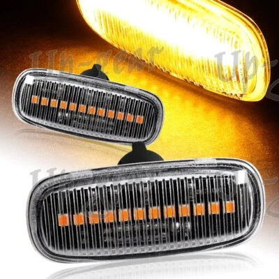 For Audi A4 A6 A8 TT Clear Lens Amber LED Turn Signal Side Marker Light Lamp - Image 1 of 4