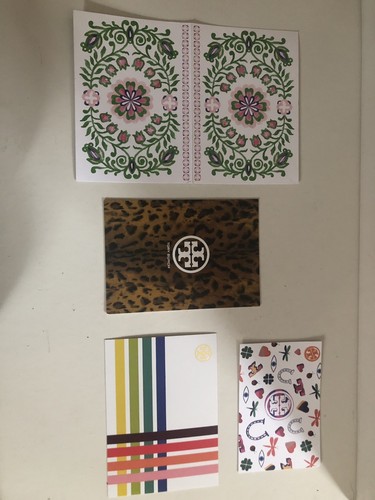 Set 4 carte Tory Burch arte da parete vanità spogliatoio artigianato senza cornice regalo fai da te