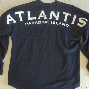 Spirit Jersey Atlantis Paradise Island Adult XS Long Sleeve T-Shirt Navy - Picture 1 of 10