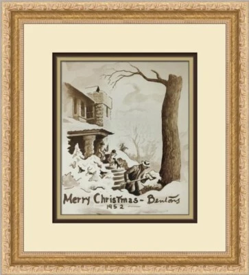 Thomas Hart Benton Feliz Navidad - Impresión enmarcada personalizada Bentons Foto 1 de 2