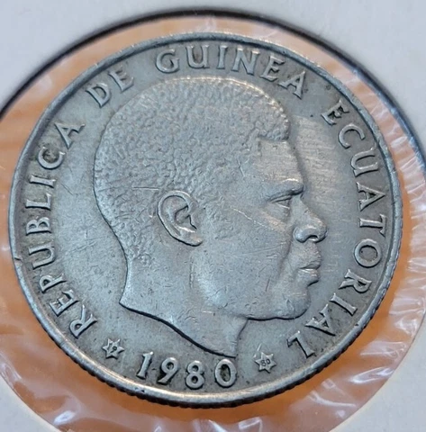 1980 Equatorial Guinea 25 Bipkwele World Coin Cover
