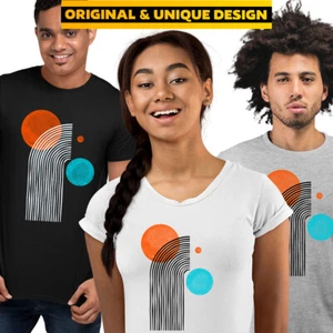 T-shirt disegno linea pop art forme design astratto maniche corte maschio divertente bambini - Foto 1 di 28