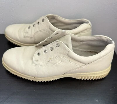 ECCO Women’s Oxford Walking Shoes Size 39 US 8.5 Bone Cream Beige Comfort - Image 1 of 4