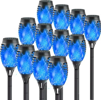12x Solar Lights Outdoor LED Solar Torch Lights Waterproof Solar Garden Lights - Image 1 of 4
