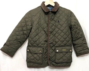 240516 Niños 6 POLO por Ralph Lauren 322141900 Chaqueta de Granero Acolchada Verde Aislada - Imagen 1 de 7