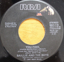 BAILLIE AND THE BOYS YOU FOOL / LONG SHOT 45RPM 7" VINYL RECORD EX RCA