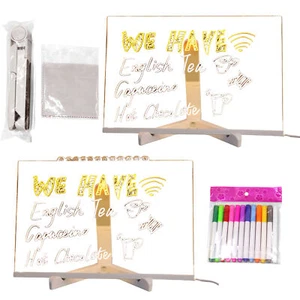 LED Note Board Colors Acrylic LED Dry Erase Board Light Up Acrylic Everywhere - Picture 1 of 14