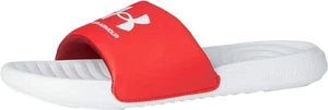 Nuevas sandalias originales Under Armour para hombre UA Ansa Fix Slide - gris halo/rojo - Imagen 1 de 6