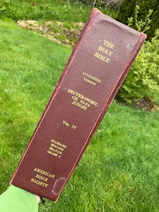 Vtg BRAILLE King James BIBLE HB Book American Society Bible House for Blind Vol4 - Picture 1 of 10