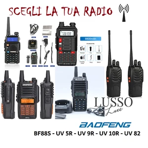 Ricetrasmittente Walkie Talkie BAOFENG Scegli Il Tuo Modello UHF VHF NEW - Foto 1 di 22
