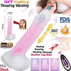 Thrusting Vibrating Dildo Realistic Dildo Prostate Massager Sex Toys for Women - Picture 1 of 9