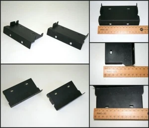 Audio Black Rack Mount Bracket Handle Holder Pair - Picture 1 of 7