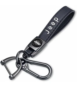 Jeep Llavero Accesorio Cuero Genuino NUEVO - Imagen 1 de 8