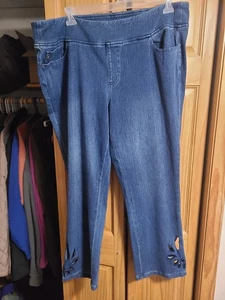 Belle by Kim Gravel Women's Jeans 20W - Ankle Cut Out Accents - Picture 1 of 6