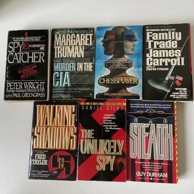 Book Lot Of 7 Fiction Spy Novel Paperback Vintage And Modern Foto 1 de 4