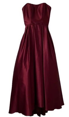 Betsy And Adam Burgundy Ballgown Prom Dress - Image 1 of 4