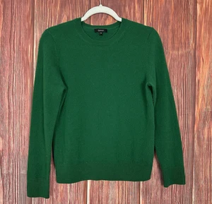 Quince Sweater Womens Size Small 100% Cashmere Crew Neck Green Long Sleeve - Picture 1 of 4