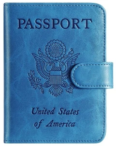 Reisepasshülle Hülle Wallet RFID Schutz Leder Kartenetui Reisezubehör - Bild 1 von 9