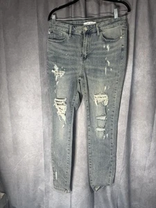Judy Blue Skinny Fit Jeans Damen Gr. 11/30, helle Waschung distressed, gebraucht - Bild 1 von 5