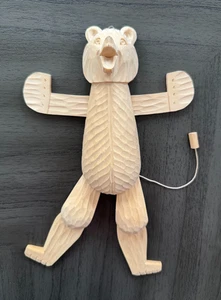 ORSO DANZANTE VINTAGE IN LEGNO IMPORTATO - OTTIME CONDIZIONI - MAI USATO - Foto 1 di 1