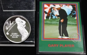 PGA Tour Gary Player World Golf HOF 1oz .999 Proof Fine Silver Card & Capsule - Picture 1 of 5