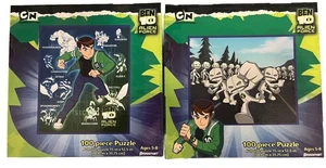 Cartoon Network Ben 10 Alien Force 100 Piece 2 Puzzle Lot New NISB - Picture 1 of 1