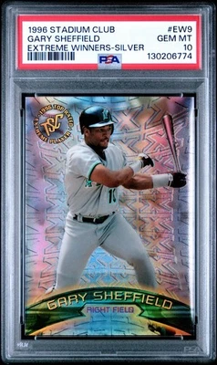 1996 Topps Stadium Club Gary Sheffield Extreme Winners Silver SP PSA 10 - Image 1 of 2