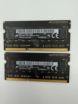 (8GB Total) Micron 4GB Laptop Ram 1Rx8 PC3L-12800S SO-DIMM Memory Modules #4 - Image 1 of 2