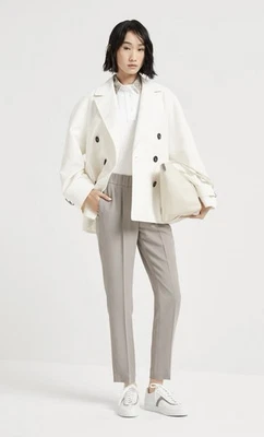 Pantalones de chándal BRUNELLO CUCINELLI Cady a medida talla US 6 seda acetato crepé Foto 1 de 4