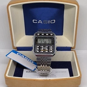 Orologio Vintage CASIO 197 CFX-200 Calcolatrice Scientifica - Set Completo Nuovo Vecchio Stock - Foto 1 di 9