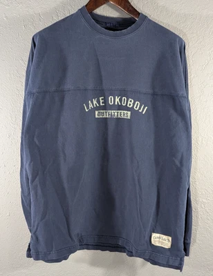 Sudadera vintage Lake Okoboji Outfitters XL Camp David Pullover Okoboji Iowa Foto 1 de 4