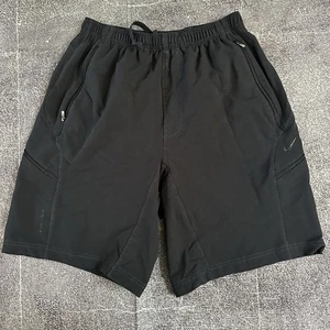 Herren Vintage Y2K Nike Dri Fit schwarz sportlich Reißverschluss Taschen ungefüttert Shorts Gr. M - Bild 1 von 4