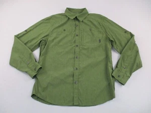 Merrell Shirt Mens Medium Green UV Protection Outdoor Opti Wick Lightweight * - Picture 1 of 13
