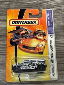 2007 Matchbox MBX Metal Hummer H2 SUV Concept #75 White Black Camo - Picture 1 of 4