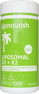 Liposomal Vitamin D3 K2 MK7 - 365 Softgels | VIT D3 5000 IU + K2 100 Mcg - Picture 1 of 7