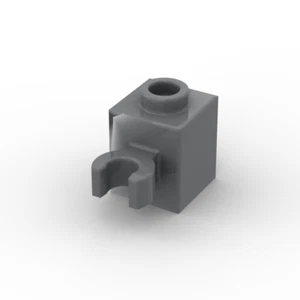 Lego 20x Stein Clip 1x1 brick with clip 60475b dunkelgrau dark bluish gray - Picture 1 of 1