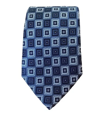 Corbata de seda geométrica gris ARMANI COLLEZIONI XL hecha en Italia 62"-3,25" EX ESTADO Foto 1 de 4