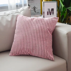 US Soft Corduroy Solid Cushion Cover Throw Pillow Cases Sofa Livingroom Decor - Picture 1 of 34