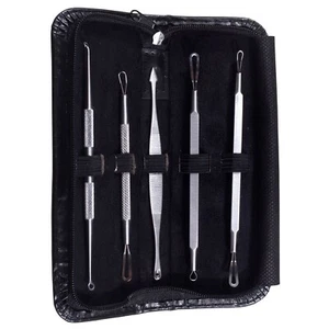 Dolabey Mitesser Pickel Akne Unreinheiten Komedon Extraktor Solider Stick 5 Werkzeug Set - Bild 1 von 4