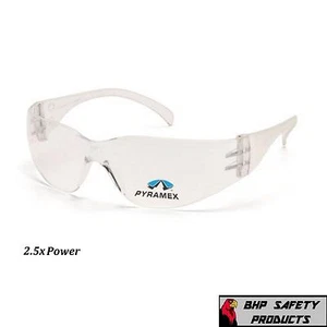 PYRAMEX INTRUDER READER SAFETY GLASSES CLEAR BIFOCAL 2.5 LENS S4110R25 (1 PAIR)  - Picture 1 of 4