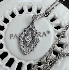 Auténtico collar de encaje brillante Pandora #390362CZ - 90 cm / 35,4 pulgadas - Imagen 1 de 4