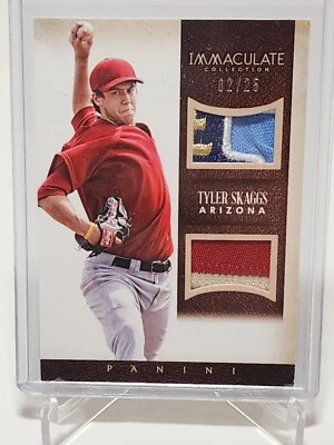 2014 Panini Immaculate Tyler Skaggs Dual Patch 6 Color /25 Relic Angels  Foto 1 de 2
