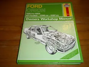 HAYNES FORD ORION 1983 TO 1984 ALL MODELS 1296 CC AND 1597 CC.. - Picture 1 of 1
