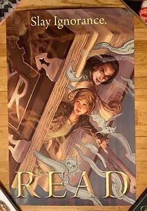 Orig. Buffy the Vampire Slayer Sarah Michelle Gellar Library READ 22x34 Poster - Picture 1 of 3