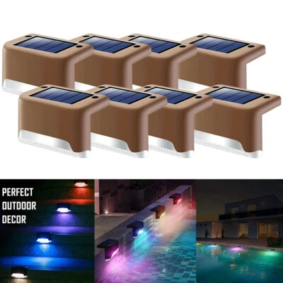 8 Packs Solar Pool Side Lights Color Changing Waterproof Light up Swimming Pool - Image 1 of 4