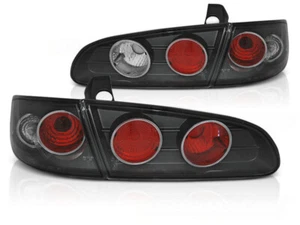 Rückleuchten Set Klarglas für Seat Ibiza 6L Bj. 2002-2008 Schwarz - Bild 1 von 3