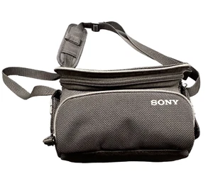 Sony Camera Bag LCS-U10 Black Nylon w/Shoulder Strap & Multiple Storage - Picture 1 of 12