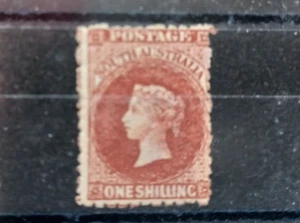 South Australia 1880 1s reddish lake-brown, unused, no gum, horizontal crease - Picture 1 of 1